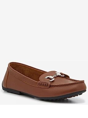 Women’s Leather “Kai” Brown/Whiskey Loafer with Silver Buckle (8M)